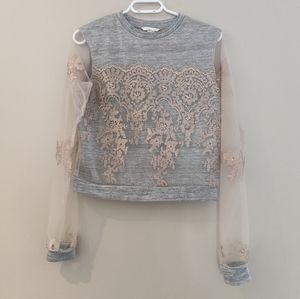 H&M | Sheer sleeve shirt